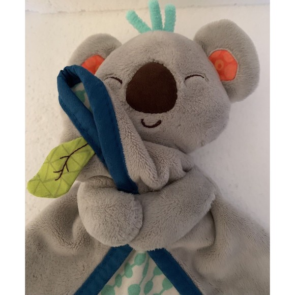 B Baby Lovey Cuddly Plush Koala Bear Gray Lovey Soft Security Blanket Gray - Picture 4 of 9